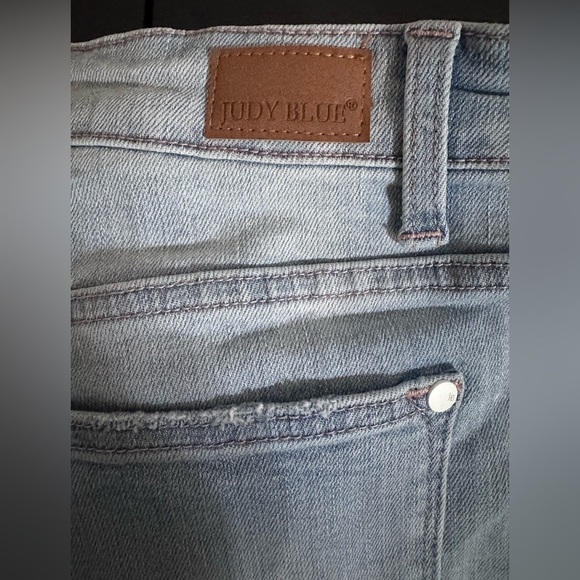 Judy Blue Naomi Braided Waist Light Wash Women's Denim Shorts High Waist Size M - Picture 12 of 13